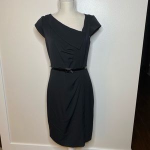 EUC NY & Company black Sheath dress w/ cap sleeves